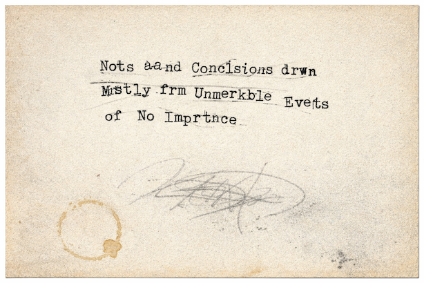 Notes and Conclusions Collection Cover